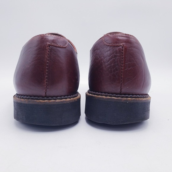 H.S. Trask Bison Leather Oxford Shoes Brown Lace Up Lug Sole Mens‎ 9.5 W main image 9